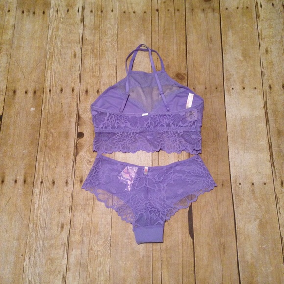 PINK Victoria's Secret Purple Unlined Set - Picture 3 of 6